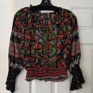 Alice + Olivia Multicolor Floral Blouse